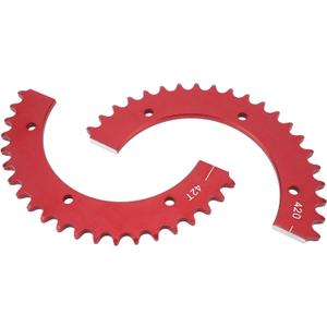 42 Tooth Rear Sprocket,Universal Split Sprocket 420 Chain 42 Tooth Aluminum Alloy Rear Split Sprocket Go Kart Racing