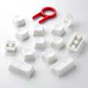 Gunmjo Golf Pudding PBT Doubleshot Keycaps for Gaming Keyboard with Cherry MX Switches, Spherical PBT Keycaps for Backlit Mechanical Keyboard, OEM Profile 111 Keys with 6.25U Space Bar, White Color