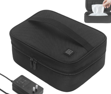 Goodtar ​​Baby Wipe Warmer with Temperature Control & Car Adapter Portable Wet Wipes Warmer, 5L Large Capacity Multi Use Heater Bag for Diaper Wipes/Baby Bottle/Towels Home/Outdoor Travel Use