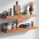 Homeforia 30 Inch Floating Shelves, High-End Solid Pine Wood, Set of 2