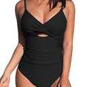 Buauty Women's One Piece Swimsuit Tummy Control Bathing Suits Cutout Swimwear Full Coverage Swim Suits 2025,XL