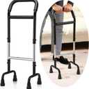 Walking Cane Standing Aids and Supports Adjustable Cane Stand Assist Aid for Elderly up to 300lb Height Adjustable 28.74-36.22 in Mobility for Seniors, Adults and Assistance (Black)