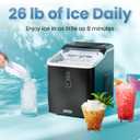 Iceman by Chefman Nugget Ice Maker Countertop, Pebble Ice Maker Machine, 26 lb in 24 Hours, Ready in 6 Minutes, Removable Ice Basket, Fun and Chewable Cubes, 1.5L Water Tank, Self-Cleaning Function