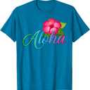 Aloha Hawaii Beach Hawaiian Island Flower Luau Party Vintage Men Women Girls Kids T-Shirt, Size 3XL