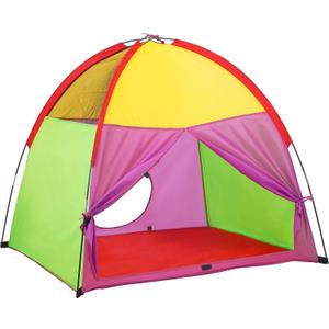 ATDAWN Kids Play Tent, Kids Pop Up Tent, Camping Playground, Indoor/Outdoor Children Playhouse for Boys and Girls, Rainbow Color (Large)