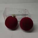 Syhood 4 Pcs 6 Inch Velvet Christmas Balls Velvet Christmas Tree Ball Ornaments Plastic Balls for Xmas Tree Hanging Ornaments Home Garland Holiday Wedding Party Decor (Red)