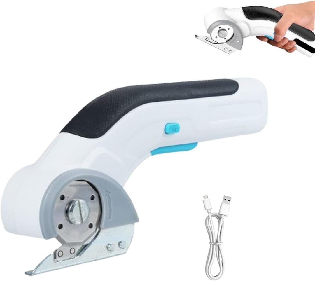 3.6V Cordless Electric Scissors, Rechargeable Tailoring Scissors, Leather Fabric Cutting Machine, Cloth Box Cardboard Cutter Carpet PVC Leather Cutting Tools