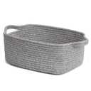 CHICVITA Decorative Gift Basket, Easter Basket for Kids, Woven Rope Storage Baskets with Handles, Nursery Baby Shower Toy Organizer, Grey, 13 x 9.8 x 5 inches