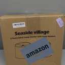 Lampshades Set of 2, Drum Lampshades 11.6" Top x 12.6" Bottom x 9.8" High, Seaside village Medium Lampshades (Spider Fitter), Beige Lampshades Natural Linen Hand Crafted, Easy Assembly Required