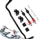 55398938AC Front Stabilizer Bar and K80894 Sway Bar Kit with Bushing Kit Compatible with 2009-2010 Dodge Ram 1500, 2019-2022 Ram Classic 1500 4WD, 2011-2018 Ram 1500, #55398938AB
