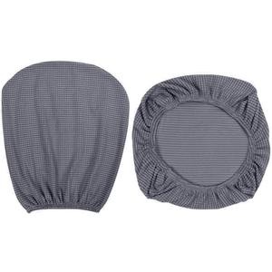 Sunnyway Stretchable Seat and Back Cover Set for Office Chairs, Elastic Fit, Removable and Easy-Care Slipcover for Desk and Bedroom Chairs (Grey)