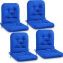 Chunful 4 Pack Tufted Back Chair Cushion Indoor Outdoor Weather Resistant Swivel Rocker Patio Chair Cushions for Outdoor Furniture (Royal Blue), 100 x 50 x 10 cm/ 39.3 x 19.6 x 3.9 inches