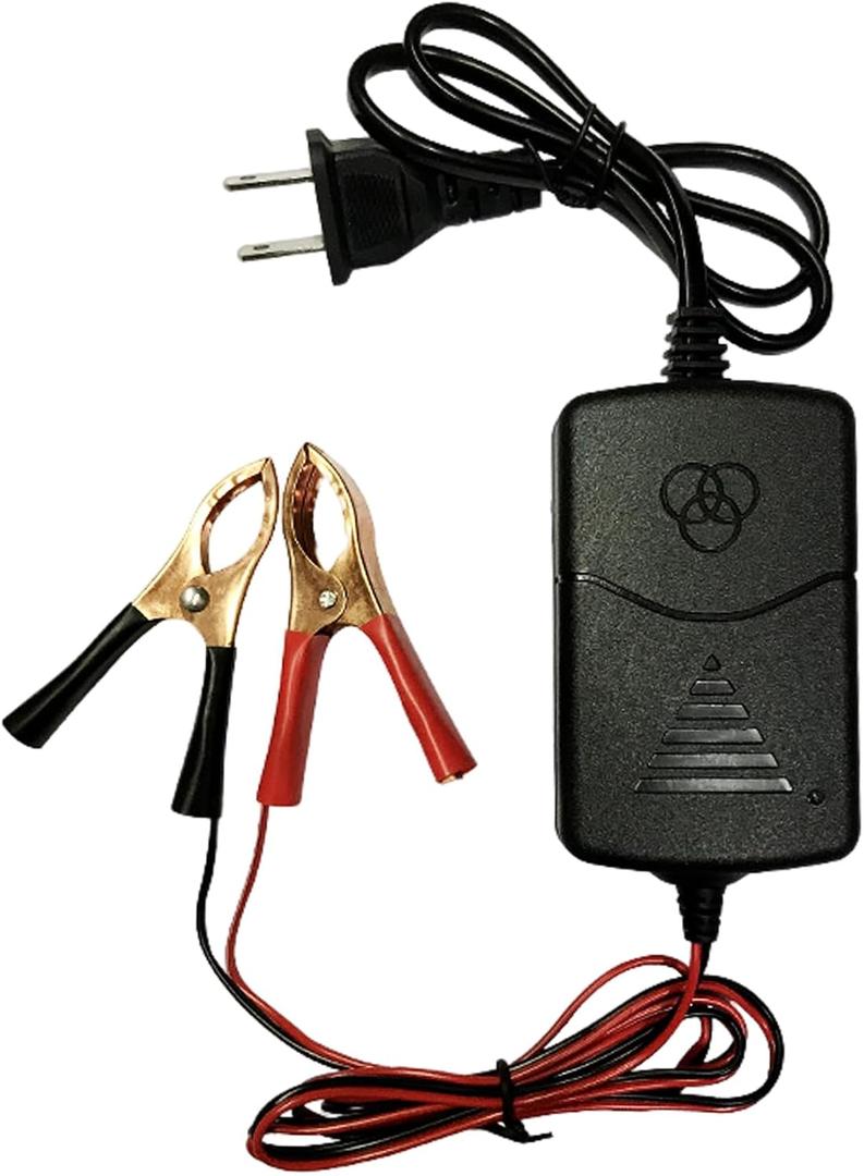 12V 1000mA Sealed Lead Acid (SLA) Battery Charger, Trickle Charger, Automatic Trickle Charging Maintainer with Short Circuit Protection, Smart Battery Maintainer for Car Truck Motorcycle Boat