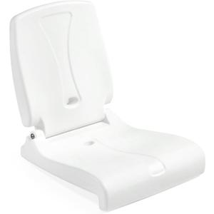Step2 Foldable Adult Flip Seat, Portable Outdoor Chair for Poolside, Tailgating, Camping, Picnic Chair, Provides Back Support When Sitting on Ground, White