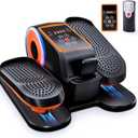 Under Desk Elliptical Exercise Machine, Ellipse Leg Exerciser as Seen on TV with Remoter and 15 Adjustable Speed, Portable Leg Exerciser While Sitting for Seniors, Quiet Elliptical Machine for Home