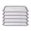 Stainless Steel Tray, 20 Pack Stainless Steel Trays 10 1/2" x 7" Dental Body Piercing Instrument Tool Flat for Supplies (20)