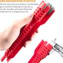 Tap Spanner Tool, 14-in-1 Multi-Functional Faucet Wrench, Comfortable Grip, Anti-Slip, for Sink, Bathroom & Kitchen Plumbing, Faucet Installation, Plumbing Repair Kita