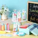 RoundFunny 24 Sets Jumbo Sidewalk Chalk Set 98 Pcs Large Chalk Kit with Fun Gift Birthday Cards Non Toxic Washable Street End of the Year Gift for Birthday Party Favor