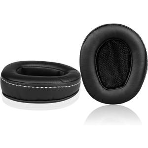 Jarmor AH-D600 Replacement Earpads, Memory Foam & Protein Leather Ear Cushion Cover for Denon AH D600, AH-D600EM Over-Ear Headphones ONLY (Black)
