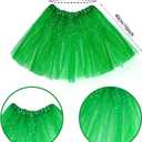 Women Tutu Costume Accessories Set Sunglasses Ponytail Headband Tutu Skirt Necklace for Halloween Mardi Gras