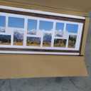 Hongkee 12x36 Picture Frame 2 Packs, Real Glass and Rustic Brown Wood Frame, Display Collage Pictures Twelve 4x6 With Mat or Pennant 12 x 36 Without Mat - Horizontal or Vertical Wall Mounting, 12x36 in matted to 12-4x6