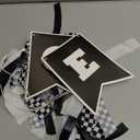 1st Birthday High Chair Banner, Black White Race Car Birthday Banners, One Highchair Banner Tassel, First Birthdays Photo Prop Boy Racing Theme Decoration