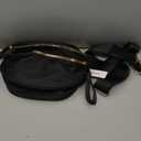 Bum Bag Pure Colour Crossbody Bags for Women,Spacious Purse Fanny Packs Belt Oversized (Colour Bum Bag-Black)