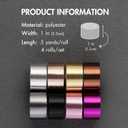 Pretty Jolly Black Metal Glossy Ribbon for Gift Wrapping Handmade Bright Fabric Glitter Ribbon for Flower Bouquet Double Sided Sparkly Ribbons for DIY Crafts Wedding Invitations 1 Inch 20Yds