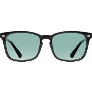 TIJN Sleep Glasses for 99.9% Blue Green Light Blocking Dual AR Coatings Red Lens for Computer Gaming Reduce Eyestrain (Tinted Blue Light Glasses)-Black/Green)
