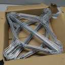 100 Pack Bulk Metal Clothes Hangers, Heavy Duty Wire Coat Hangers, Non-Slip, Ultra Thin Space Saving Hangers for Closet, Shirts, Suits, Pants, 16 Inch