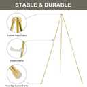 DANMO Easel Stand for Wedding Sign Poster 63'' Instant Display Floor Adjustable Metal Art Easel Gold