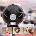 Hooded Hair Dryer, Professional Standing Hair Dryer with Time Settings, Touch Controls and 3 Temperature Modes, Sit Under Hair Dryer Bonnet, Height Adjustable Ionic Hooded Dryer for Home or Salon Use