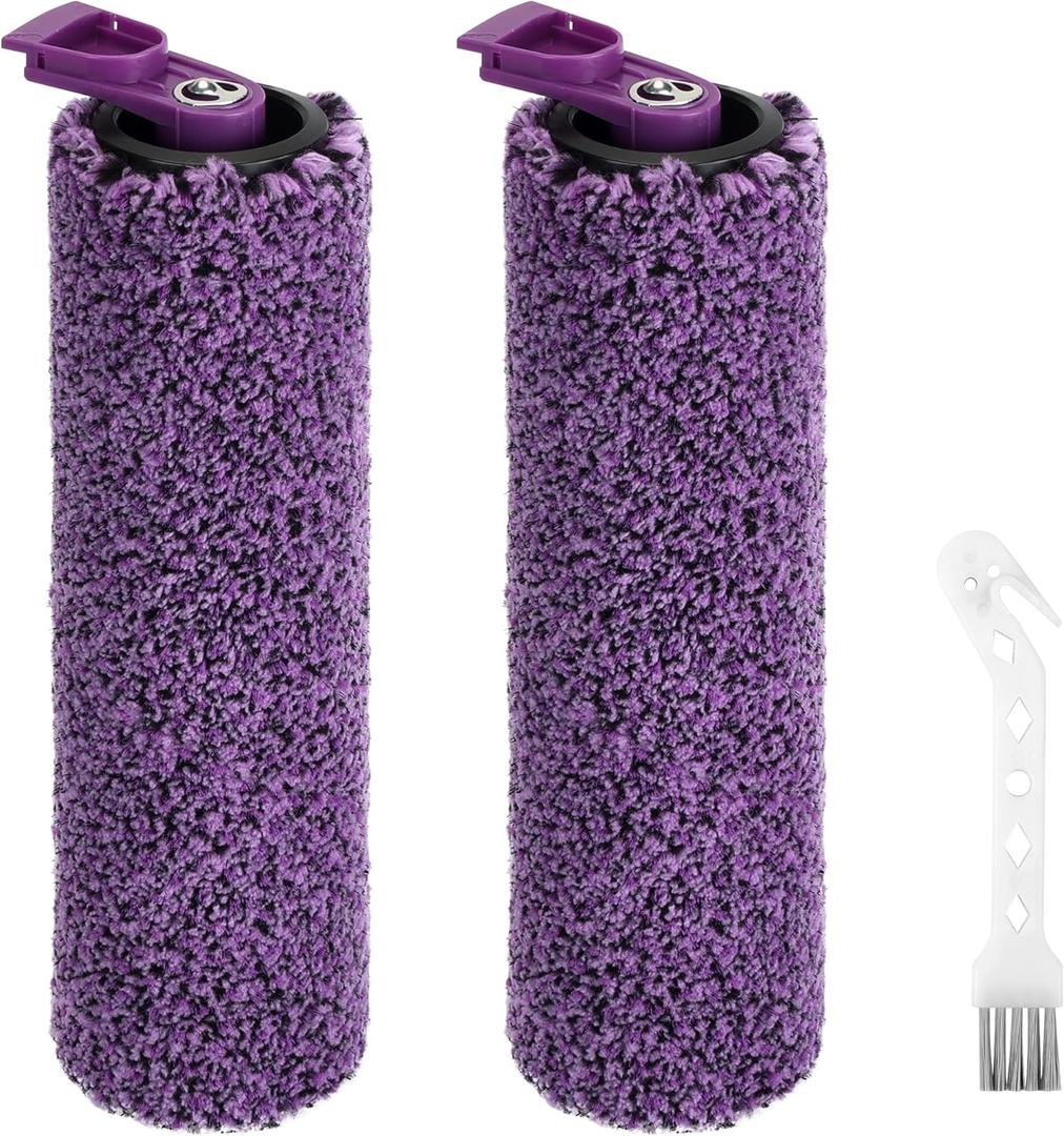 SD201 SD200 SD205 Brush Roller Replacement Parts Compatible with SD200 Series Shark Steam Pickup 3-in-1 Hard Floor Cleaner and Shark Steam Pick up 3-in-1 Steam Mop, 2 Brushroll, 1 Cleaning Brush