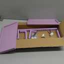 Spacrea clamp on Desk Shelf, 2 Tier Office Desk Shelves Organizer, Wood Desktop Supplies Storage Rack, Desk Organizers and Accessories (Purple)