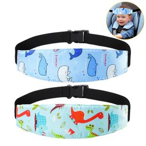 Baby Carseat Head Support,Car seat Straps Pillow Support Ban,Stroller Neck Relief Strap Headrest,Slumber Sling Sleep Positioner for Toddler Infants Child Children Kids (Yellow)