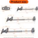 2PCS 100N 10inch Soft Close Hinge Lid Gas Support rods, Pneumatic Struts can Automatically Rise and Fall Slowly, can be Opened and Closed Within The Range of 0-110 Degrees(Silver