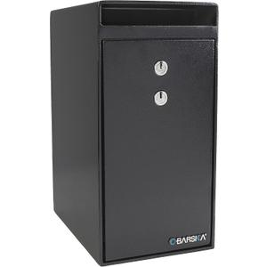 Barska Key Lock Depository Drop Safe  Steel Lock Box with Drop Slot, Anti-Fishing Baffle, for Cash, Receipts, Keys & Valuables  Ideal for Business & Office Use