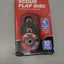 10Pcs 4 Inch Scour Flap Disc 120 & 240 Grit, Coarse Polishing Grinding Wheel for Metal Stainless Steel, Angle Grinder Attachment, Scouring Pads Scuff Sanding Discs Paint Rust Remover