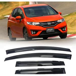 AVS Window rain Guards Window Visor Compatible with 2009-2014 H-onda FIT 4 Door Rain Guards Outside Mount Vent Sun Rain Wind Guards Window Visors for Cars, Vent Deflector 4 pcs 94129