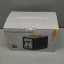 Toastmaster 2-Slice Toaster - Black with Stainless Steel - Kitchen Essential for Sandwich Bread & Breakfast Toast - Toaster with Wide Slots, High Rise Toast Lift & Cool-Touch Exterior