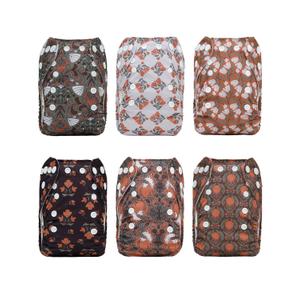 ALVABABY Baby Pocket Newborn for Less Than 12pounds Baby Snaps Cloth Diapers Nappy 6pcs with 12 Inserts 6SVB129