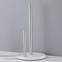 Brushed Nickel Paper Towel Holder,Stainless Steel Paper Towel Holder for Kitchen Roll Organize, Standard or Jumbo-Sized Roll Paper, Countertop Roll Dispenser with Marble Base