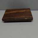 Walnut Wood Pedestal Stand, Wooden Soap Tray Farmhouse Decor Wood Riser Display for Bottle Plant Makeup Tissues Candles Towels Jewelry (Medium, 9 x 5.9 x1.57Inch)