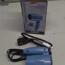 Conair Travel Hair Dryer with Dual Voltage, 1600W Compact Blow Dryer with Folding Handle, Blue