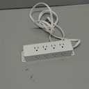 ANNQUAN 40W Fast Charging Under Desk Power Strip,12 Outlet Mountable Power Strip with 4 USB,1200J Surge Protection,6FT Flat Extension Cord (20W_White)