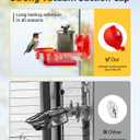 Window Hummingbird Feeder Strong Suction Cup 2 Pack, Hummingbird Feeders for Outdoors Window Up Close Bird Watching, Ant and Bee Proof, Easy to Refill, Clean and Install