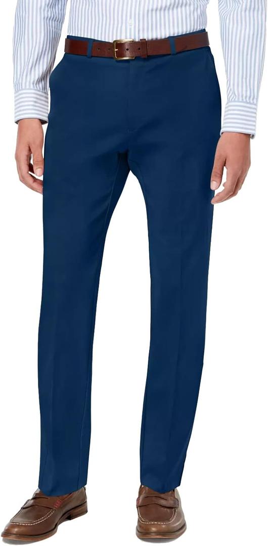 Tommy Hilfiger Men's Classic Stretch Chino Pants  Modern Fit, Wrinkle & Water-Resistant, Versatile & Comfortable (31W x 30L, Navy)