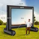Amada 16 Feet Outdoor Inflatable Movie Screen, Projector Screen with Fast Low-Noise Air, Support Front Rear Projection for Backyard Movie Night, Home Theater, Theme Party, AMPJ05