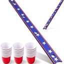 Neoflavie 5 Ft Shot Board 4 Person Shot Ski Retro Rustic Wood Ski Shot Board for Party,Wedding Celebration,Birthday Family Gathering,Game Night - 56x4x0.8in (Stripes Design)