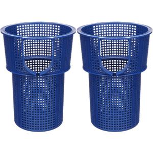 LemonRoad 2 Pcs Pool Pump Basket Replacement Compatible with Superflo Vs Pool Pump Pentair Filter, Skimmer Strainer Basket-Remove Leaves and Debris (Blue)